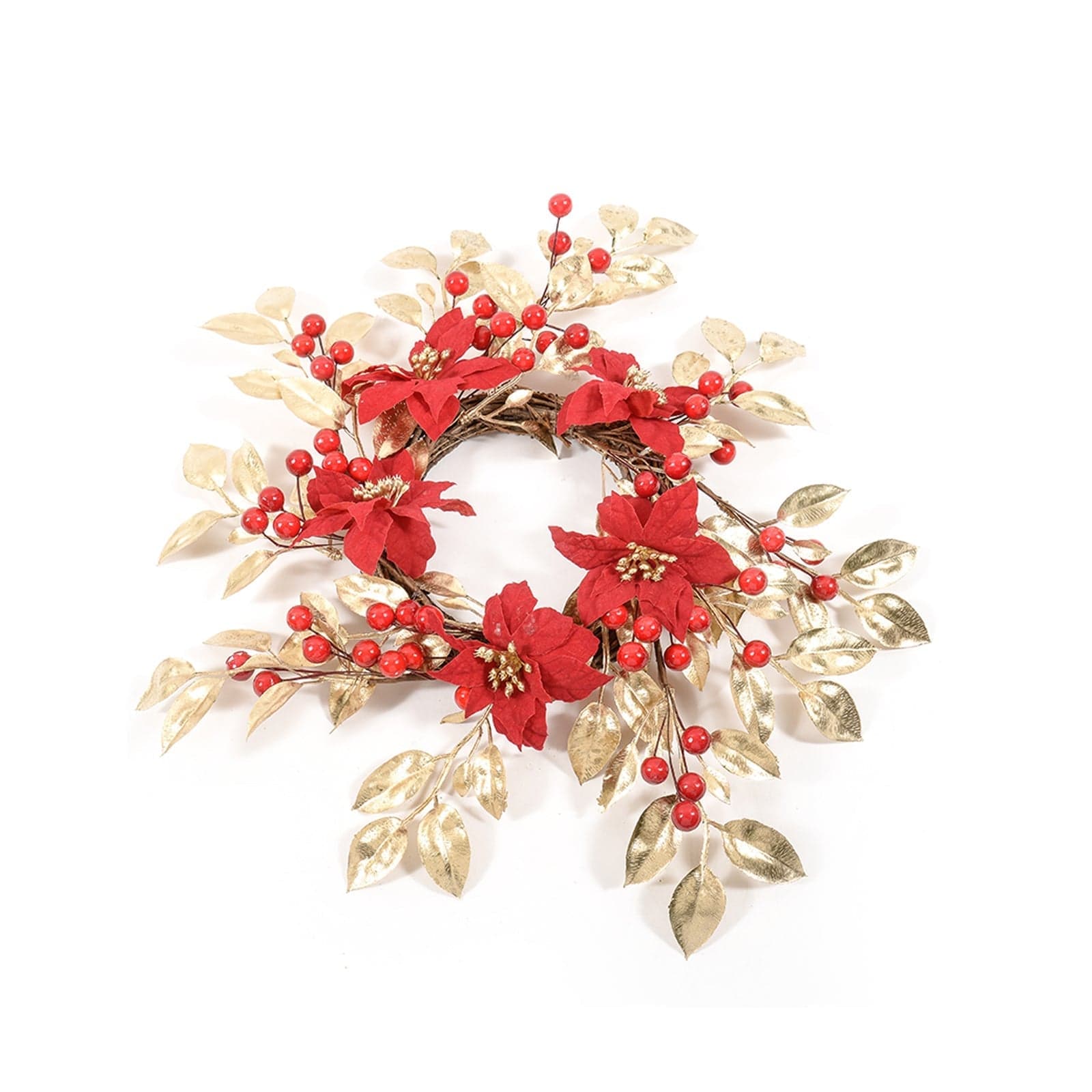 Porta candele natalizio "Golden age" con bacche centritavola Ø 42 cm Casa e cucina/Decorazioni per interni/Addobbi e decorazioni per ricorrenze/Decorazioni natalizie/Orpelli e festoni MagiediNatale.it - Altamura, Commerciovirtuoso.it