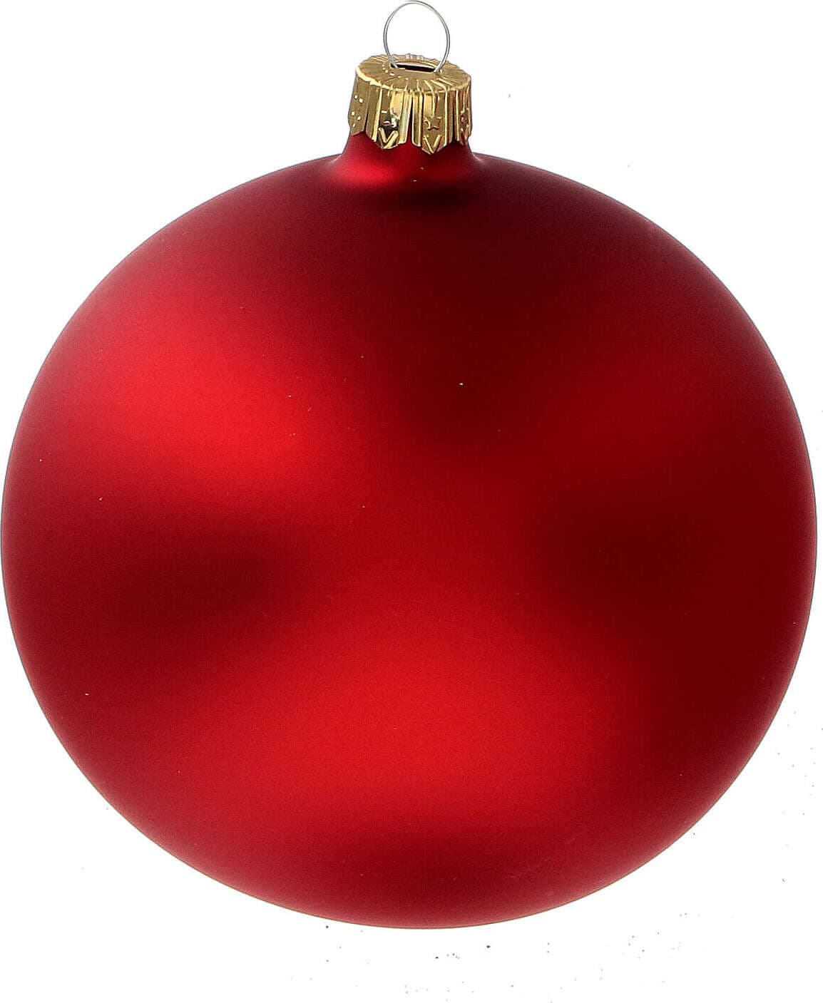 20 palline per albero di natale in vetro Rosso Perla da Ø 8 cm pendaglio Tinta Unita