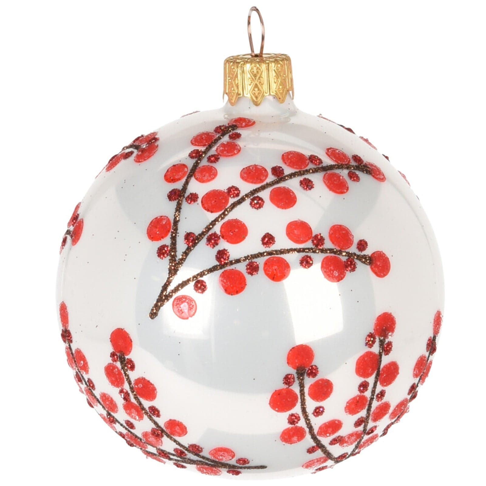 12 palline per albero di natale in vetro da Ø 8 cm pendaglio decorato in Palle e palline MagiediNatale.it - Altamura, commercioVirtuoso.it