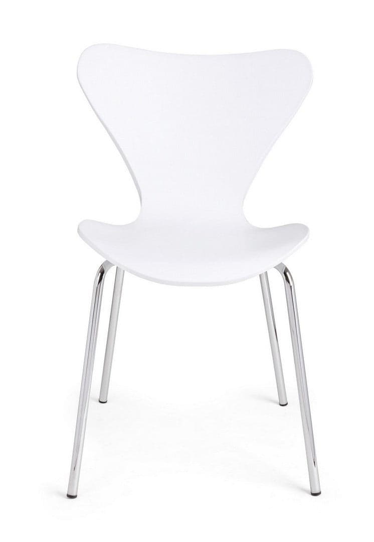 Sedia "Tessa" con gambe in acciaio verniciato a polvere epossidica, per arredo interno 50 x 49,5 x h 82 cm - 26
