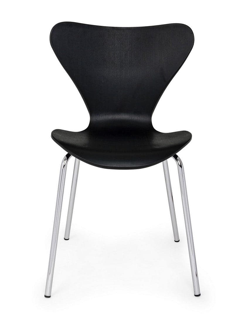 Sedia "Tessa" con gambe in acciaio verniciato a polvere epossidica, per arredo interno 50 x 49,5 x h 82 cm - 35
