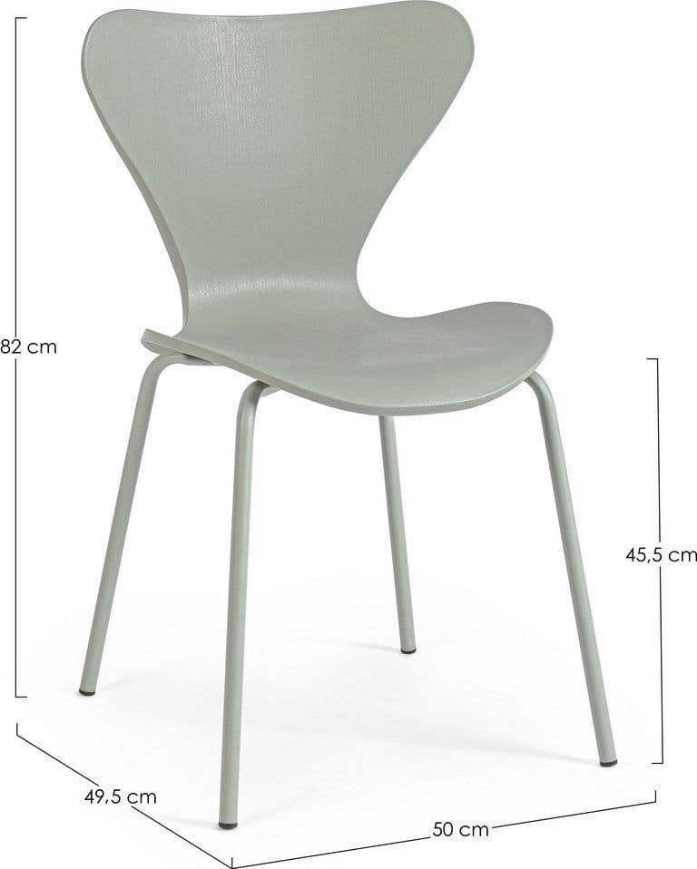 Sedia "Tessa" con gambe in acciaio verniciato a polvere epossidica, per arredo interno 50 x 49,5 x h 82 cm in Sedie Decor Space - Altamura, commercioVirtuoso.it