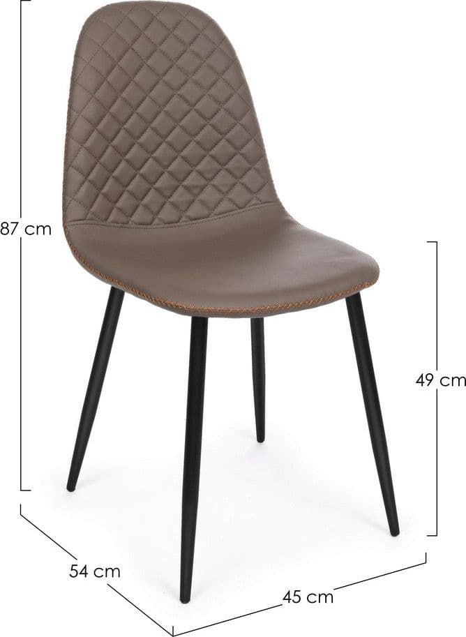 Sedia "Amanda" con struttura in acciaio e compensato, per arredo interno 45 x 54 x h 87 cm Casa e cucina/Arredamento/Sala da pranzo/Sedie Decor Space - Altamura, Commerciovirtuoso.it