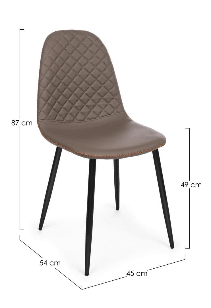 Sedia "Amanda" con struttura in acciaio e compensato, per arredo interno 45 x 54 x h 87 cm Casa e cucina/Arredamento/Sala da pranzo/Sedie Decor Space - Altamura, Commerciovirtuoso.it