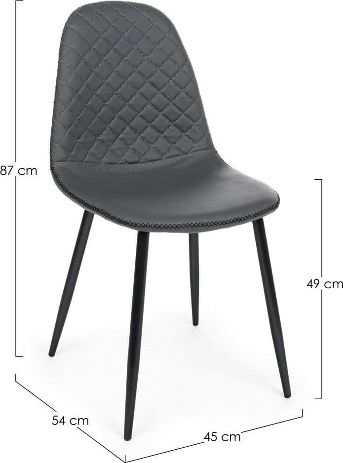 Sedia "Amanda" con struttura in acciaio e compensato, per arredo interno 45 x 54 x h 87 cm Casa e cucina/Arredamento/Sala da pranzo/Sedie Decor Space - Altamura, Commerciovirtuoso.it