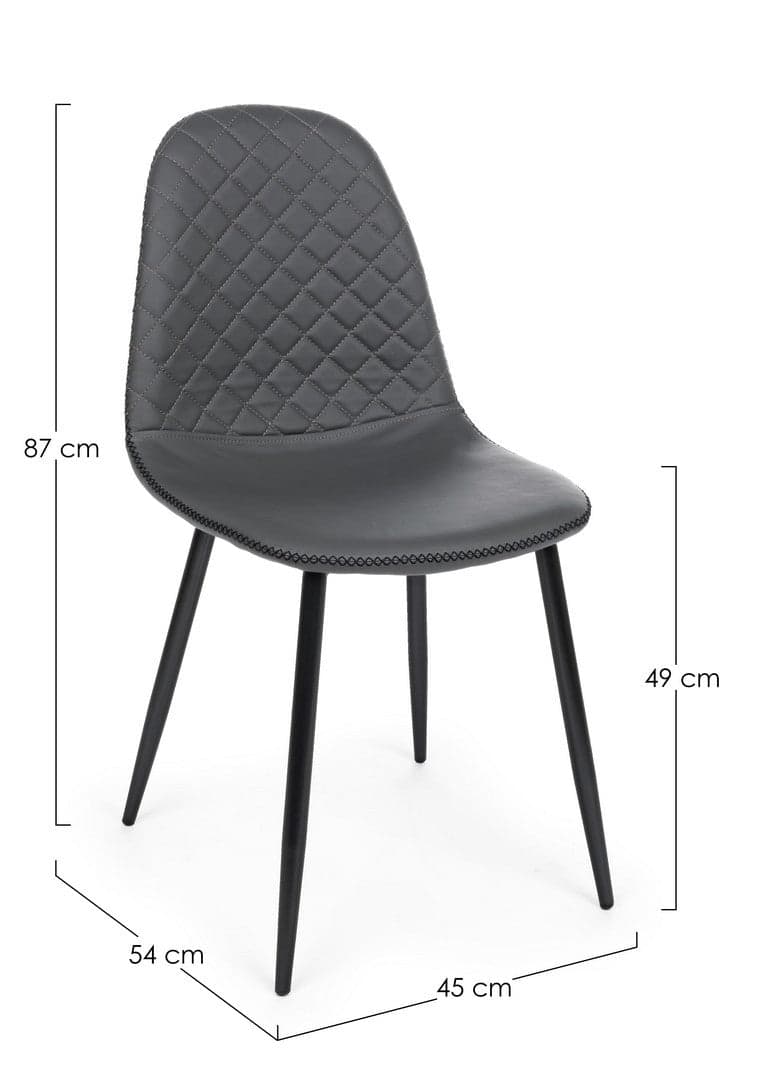 Sedia "Amanda" con struttura in acciaio e compensato, per arredo interno 45 x 54 x h 87 cm Casa e cucina/Arredamento/Sala da pranzo/Sedie Decor Space - Altamura, Commerciovirtuoso.it