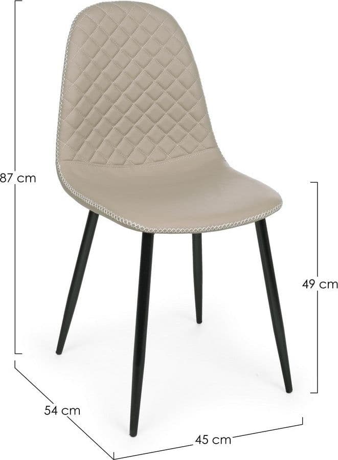 Sedia "Amanda" con struttura in acciaio e compensato, per arredo interno 45 x 54 x h 87 cm Casa e cucina/Arredamento/Sala da pranzo/Sedie Decor Space - Altamura, Commerciovirtuoso.it