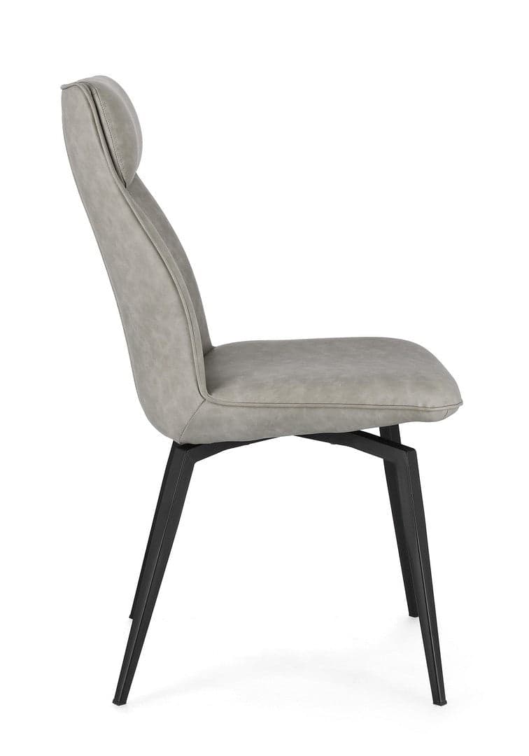 Sedia "Lawrence" con gambe in acciaio verniciato a polvere epossidica, per arredo interno 48 x 64 x h 92 cm in Sedie Decor Space - Altamura, commercioVirtuoso.it