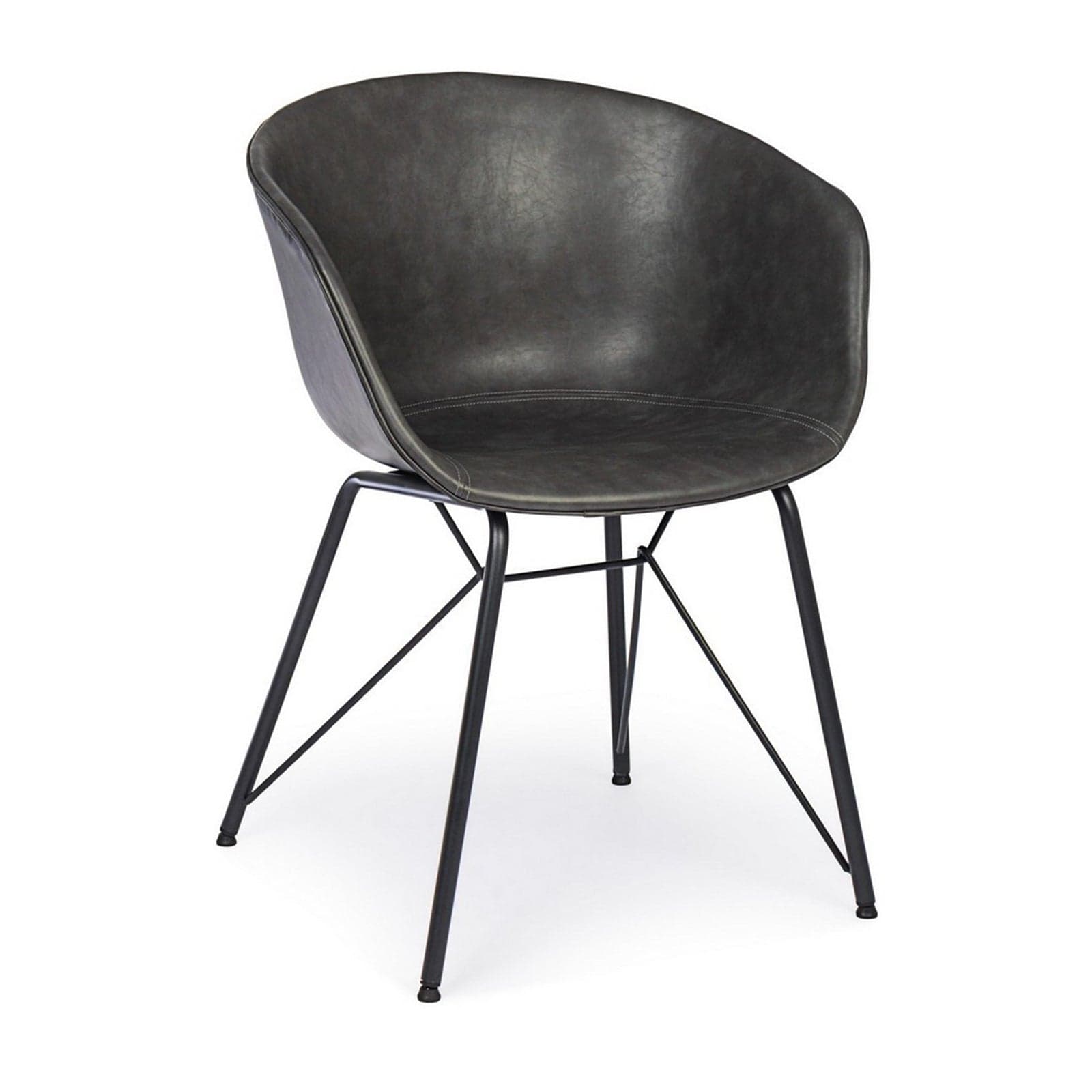 Sedia "Warhol" con gambe in acciaio verniciato a polvere epossidica, per arredo interno 59 x 54,5 x h 80 cm - 24