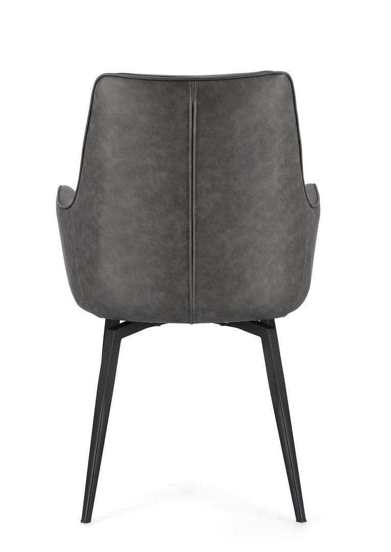 Sedia "Lawrence" con gambe in acciaio verniciato a polvere epossidica, per arredo interno 56 x 65 x h 92 cm in Sedie Decor Space - Altamura, commercioVirtuoso.it