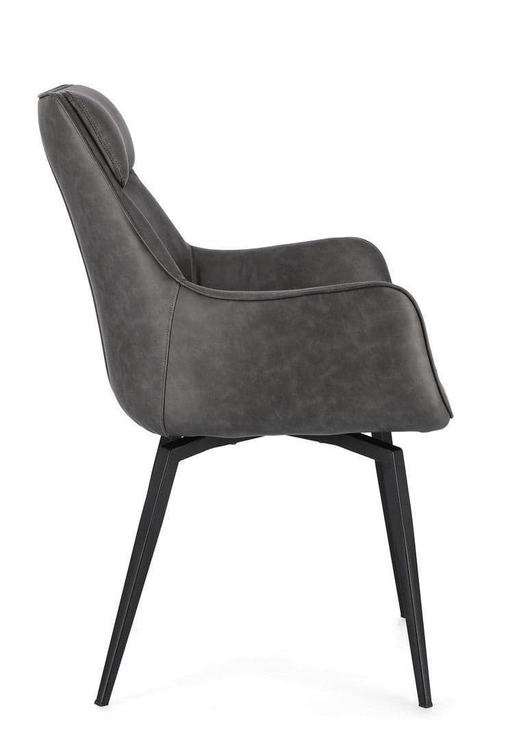 Sedia "Lawrence" con gambe in acciaio verniciato a polvere epossidica, per arredo interno 56 x 65 x h 92 cm in Sedie Decor Space - Altamura, commercioVirtuoso.it