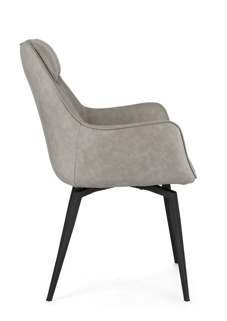 Sedia "Lawrence" con gambe in acciaio verniciato a polvere epossidica, per arredo interno 56 x 65 x h 92 cm in Sedie Decor Space - Altamura, commercioVirtuoso.it