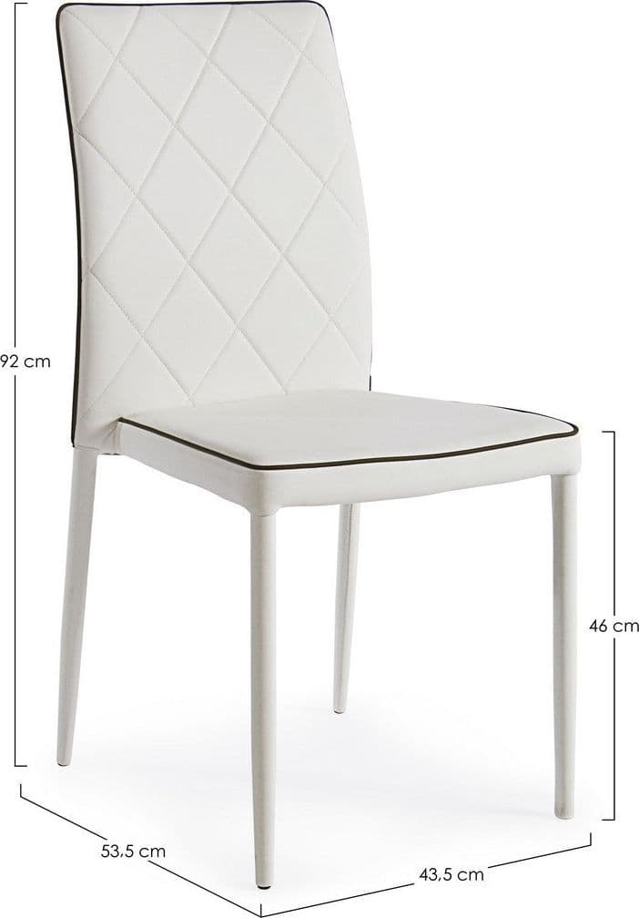 Sedia "Achille" con struttura in acciaio, per arredo interno 43,5 x 53,5 x h 92 cm Casa e cucina/Arredamento/Sala da pranzo/Sedie Decor Space - Altamura, Commerciovirtuoso.it