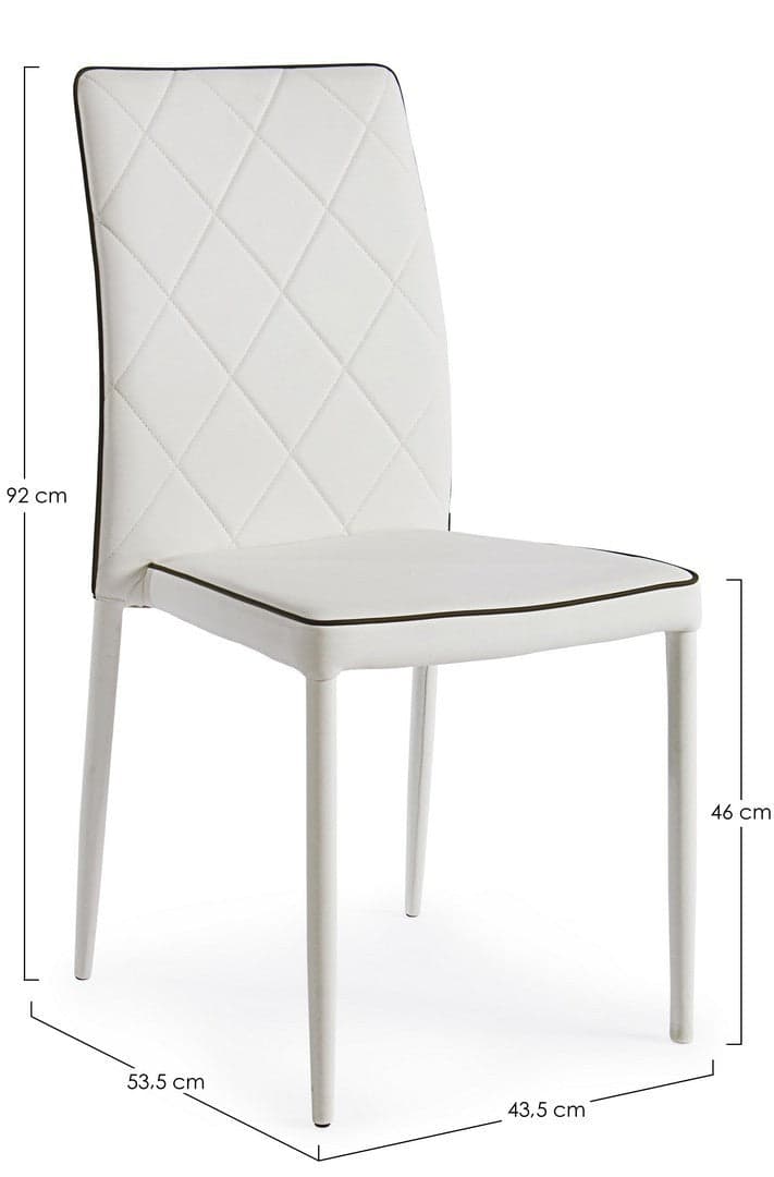 Sedia "Achille" con struttura in acciaio, per arredo interno 43,5 x 53,5 x h 92 cm Casa e cucina/Arredamento/Sala da pranzo/Sedie Decor Space - Altamura, Commerciovirtuoso.it