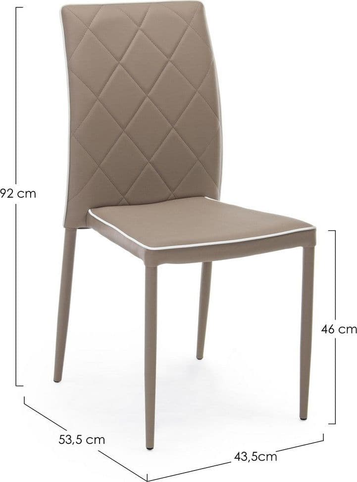 Sedia "Achille" con struttura in acciaio, per arredo interno 43,5 x 53,5 x h 92 cm Casa e cucina/Arredamento/Sala da pranzo/Sedie Decor Space - Altamura, Commerciovirtuoso.it