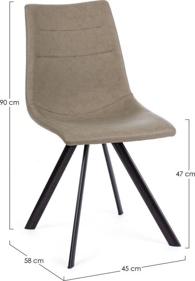 Sedia "Alva" con struttura in acciaio verniciato a polvere epossidica, per arredo interno 45 x 58 x h 90 cm Casa e cucina/Arredamento/Sala da pranzo/Sedie Decor Space - Altamura, Commerciovirtuoso.it