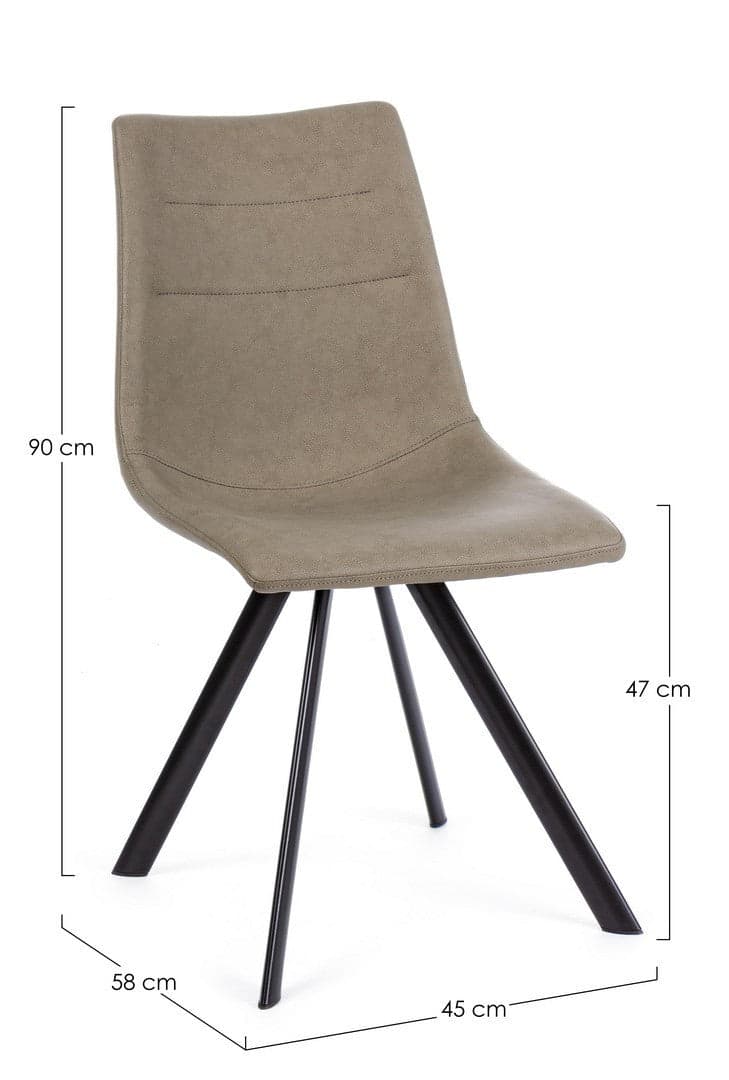 Sedia "Alva" con struttura in acciaio verniciato a polvere epossidica, per arredo interno 45 x 58 x h 90 cm Casa e cucina/Arredamento/Sala da pranzo/Sedie Decor Space - Altamura, Commerciovirtuoso.it