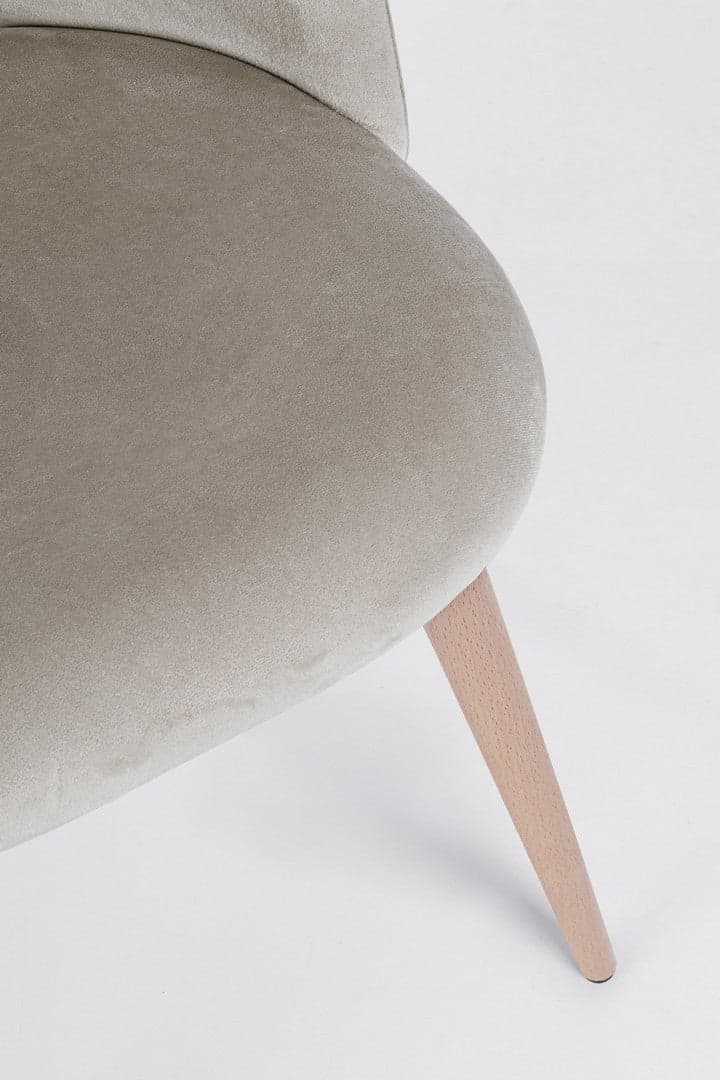 Sedia "Linzey" con gambe in acciaio verniciate effetto legno naturale, per arredo interno 53 x 60 x h 82 cm in Sedie Decor Space - Altamura, commercioVirtuoso.it