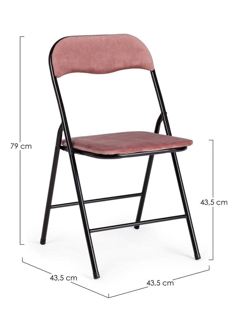 Sedia "Amal" con struttura in tubolare di acciaio verniciato a polvere ø19 mm, per arredo interno 43,5 x 43,5 x h 79 cm Casa e cucina/Arredamento/Sala da pranzo/Sedie Decor Space - Altamura, Commerciovirtuoso.it