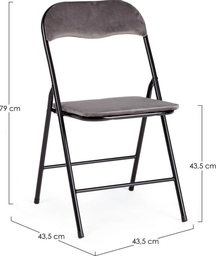 Sedia "Amal" con struttura in tubolare di acciaio verniciato a polvere ø19 mm, per arredo interno 43,5 x 43,5 x h 79 cm Casa e cucina/Arredamento/Sala da pranzo/Sedie Decor Space - Altamura, Commerciovirtuoso.it