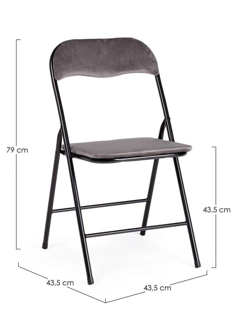 Sedia "Amal" con struttura in tubolare di acciaio verniciato a polvere ø19 mm, per arredo interno 43,5 x 43,5 x h 79 cm Casa e cucina/Arredamento/Sala da pranzo/Sedie Decor Space - Altamura, Commerciovirtuoso.it