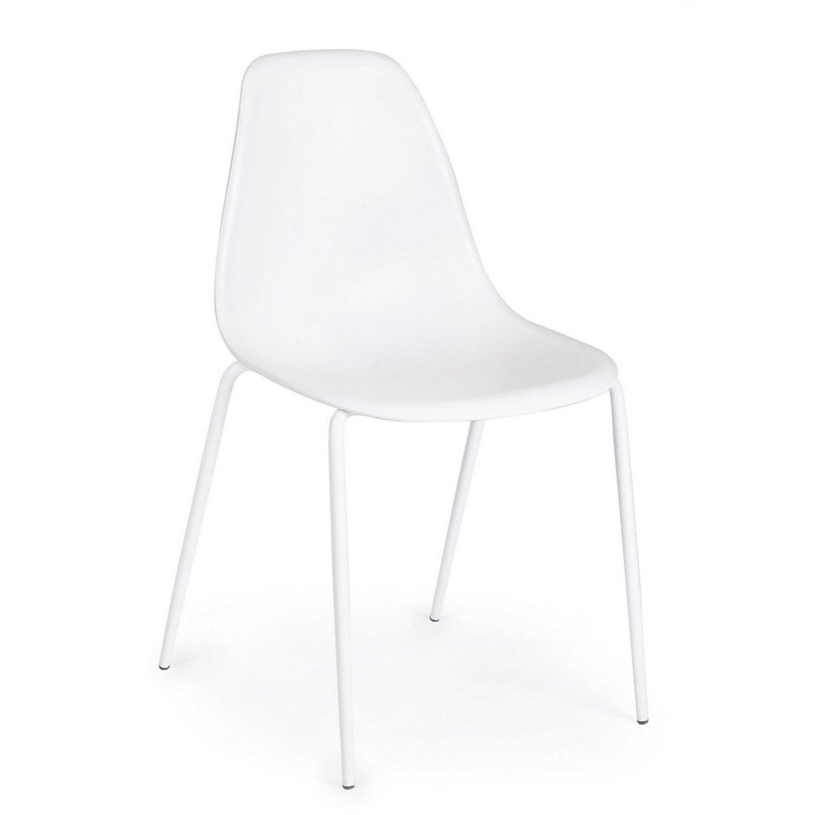Sedia "Iris" con gambe in tubolare di acciaio verniciato a polvere, per arredo interno 45 x 52 x h 84 cm Casa e cucina/Arredamento/Sala da pranzo/Sedie Decor Space - Altamura, Commerciovirtuoso.it