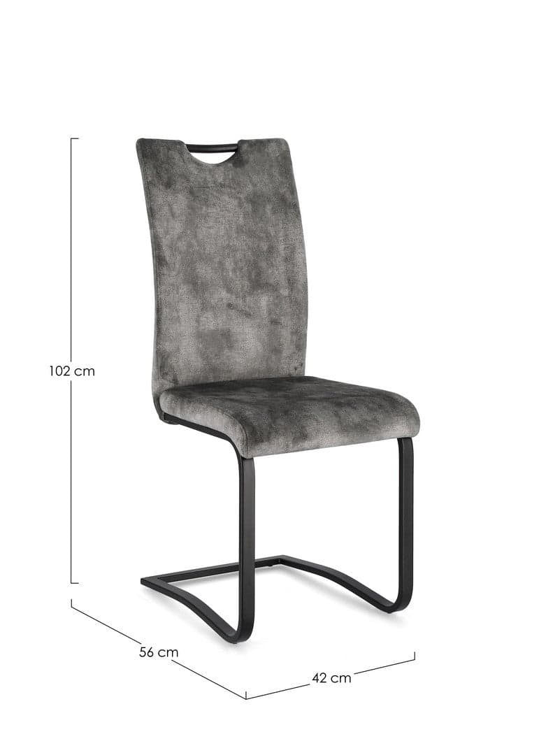 Sedia "Kenneth" con gambe in acciaio verniciato a polvere epossidica, per arredo interno 42 x 56 x h 102 cm - 26
