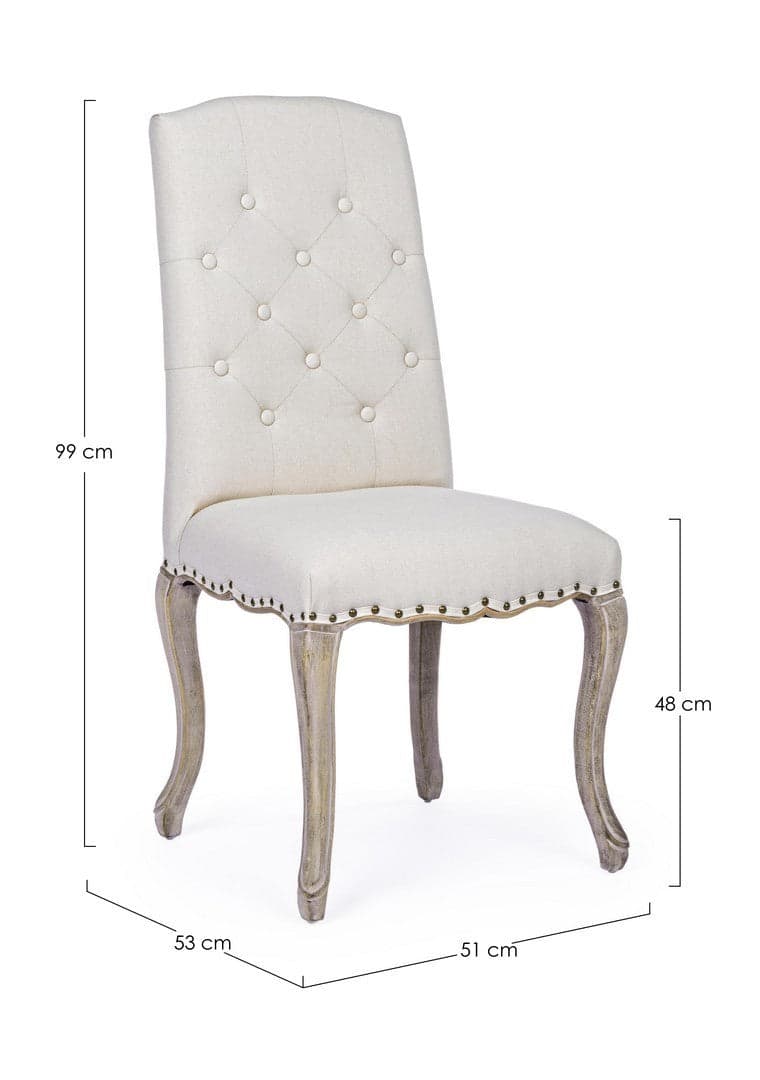 Sedia "Diva" con struttura in rubber wood, per arredo interno 51 x 53 x h 99 cm in Sedie Decor Space - Altamura, commercioVirtuoso.it