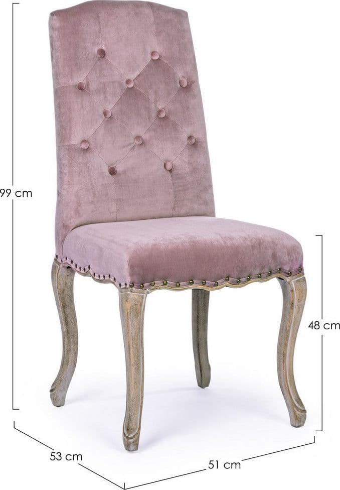 Sedia "Diva" con struttura in rubber wood, per arredo interno 51 x 53 x h 99 cm in Sedie Decor Space - Altamura, commercioVirtuoso.it