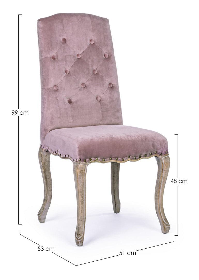 Sedia "Diva" con struttura in rubber wood, per arredo interno 51 x 53 x h 99 cm in Sedie Decor Space - Altamura, commercioVirtuoso.it
