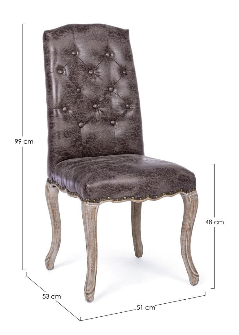 Sedia "Diva" con struttura in rubber wood, per arredo interno 51 x 53 x h 99 cm in Sedie Decor Space - Altamura, commercioVirtuoso.it