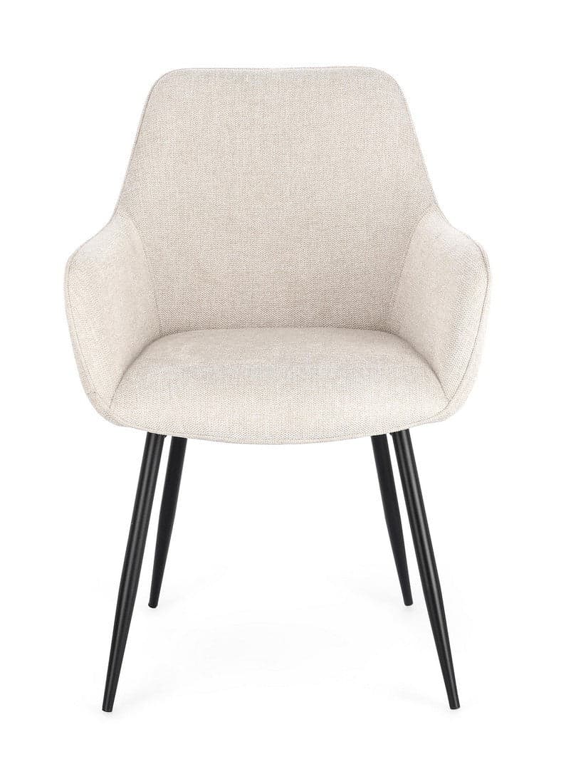 Sedia "Cora" con struttura in acciaio, per arredo interno con braccioli, 58 x 63 x h 85,5 cm in Sedie Decor Space - Altamura, commercioVirtuoso.it