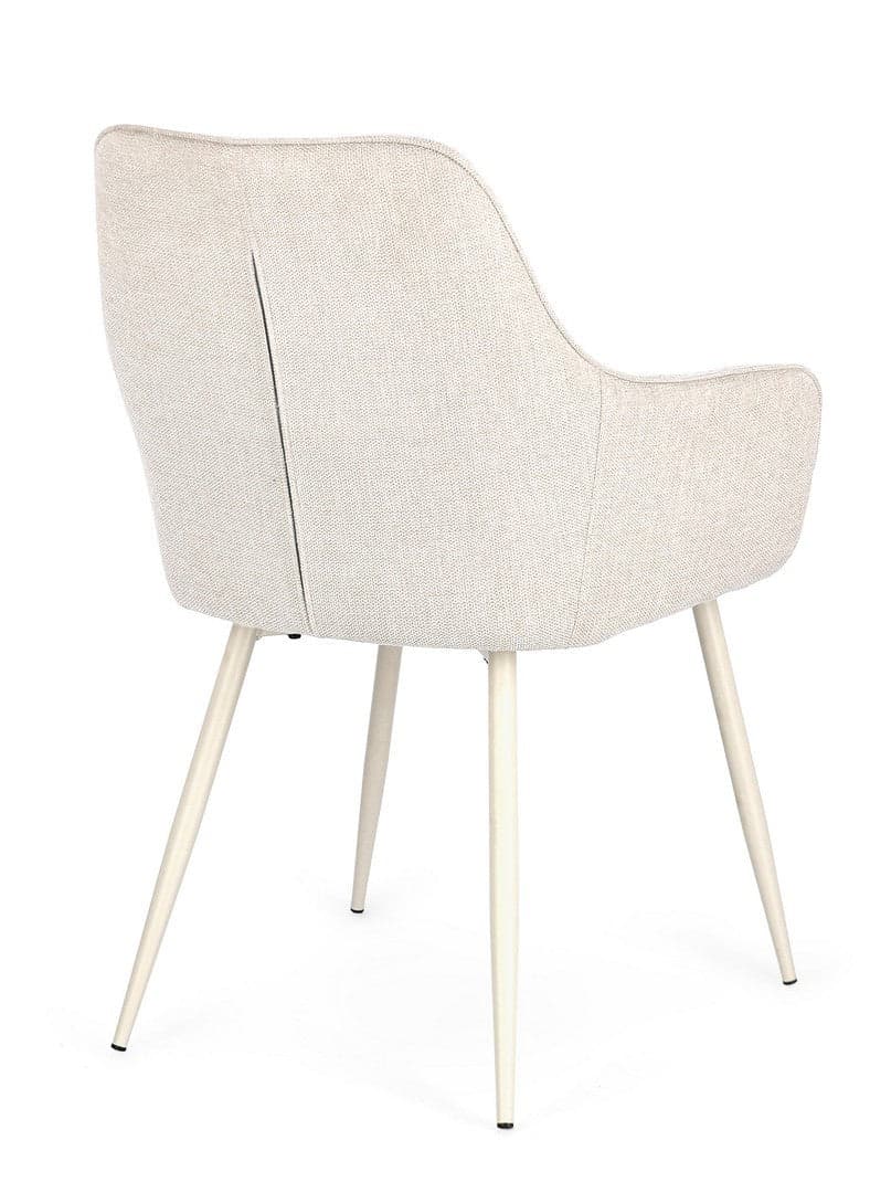 Sedia "Cora" con struttura in acciaio, per arredo interno con braccioli, 58 x 63 x h 85,5 cm in Sedie Decor Space - Altamura, commercioVirtuoso.it