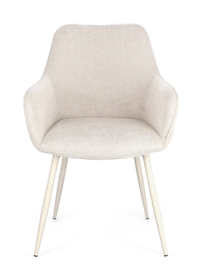 Sedia "Cora" con struttura in acciaio, per arredo interno con braccioli, 58 x 63 x h 85,5 cm in Sedie Decor Space - Altamura, commercioVirtuoso.it