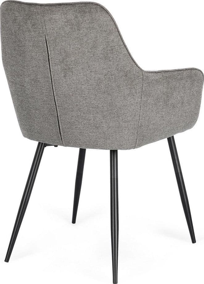Sedia "Cora" con struttura in acciaio, per arredo interno con braccioli, 58 x 63 x h 85,5 cm in Sedie Decor Space - Altamura, commercioVirtuoso.it
