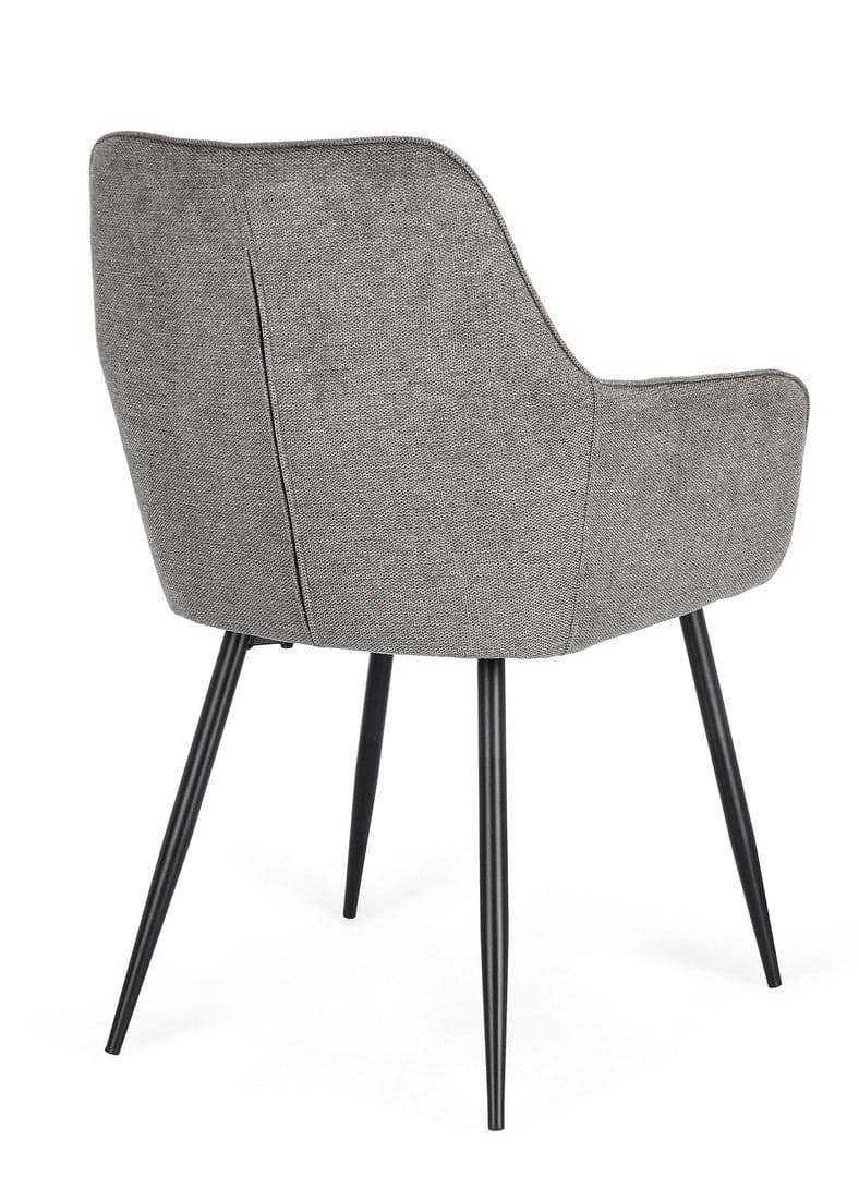 Sedia "Cora" con struttura in acciaio, per arredo interno con braccioli, 58 x 63 x h 85,5 cm in Sedie Decor Space - Altamura, commercioVirtuoso.it