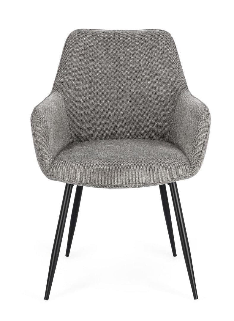 Sedia "Cora" con struttura in acciaio, per arredo interno con braccioli, 58 x 63 x h 85,5 cm in Sedie Decor Space - Altamura, commercioVirtuoso.it