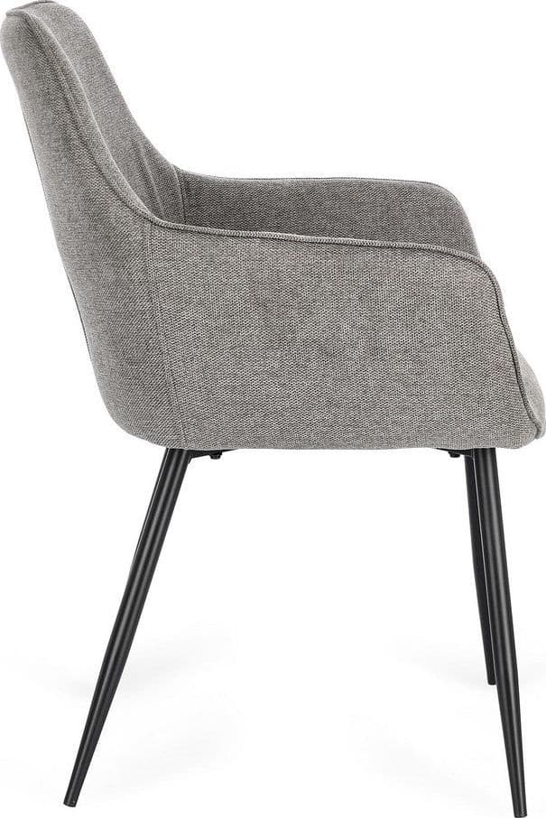 Sedia "Cora" con struttura in acciaio, per arredo interno con braccioli, 58 x 63 x h 85,5 cm in Sedie Decor Space - Altamura, commercioVirtuoso.it