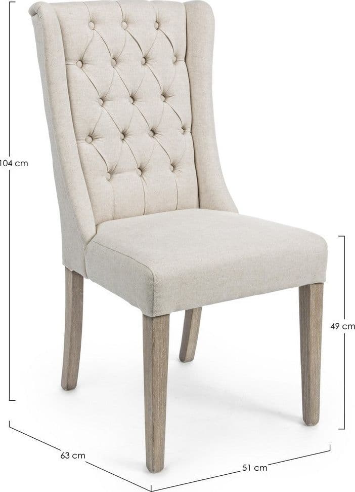 Sedia "Columbia" con struttura in legno di quercia, per arredo interno 51 x 63 x h 104 cm in Sedie Decor Space - Altamura, commercioVirtuoso.it