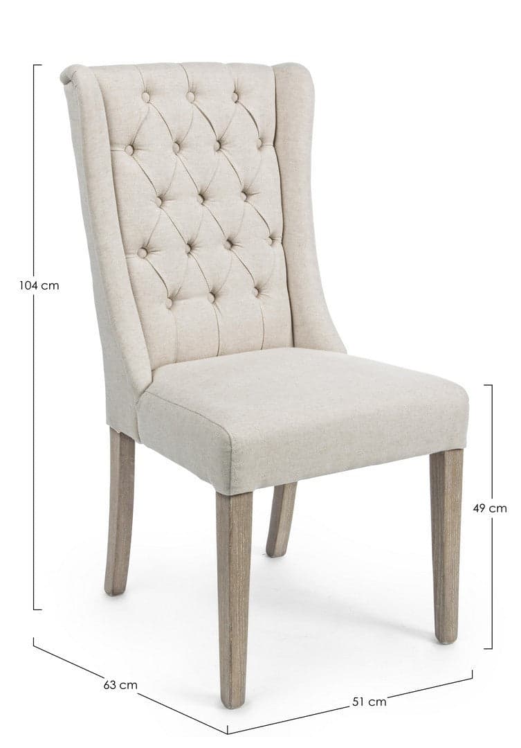 Sedia "Columbia" con struttura in legno di quercia, per arredo interno 51 x 63 x h 104 cm in Sedie Decor Space - Altamura, commercioVirtuoso.it