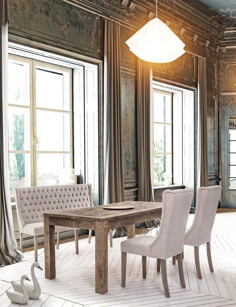 Sedia "Columbia" con struttura in legno di quercia, per arredo interno 51 x 63 x h 104 cm - 26