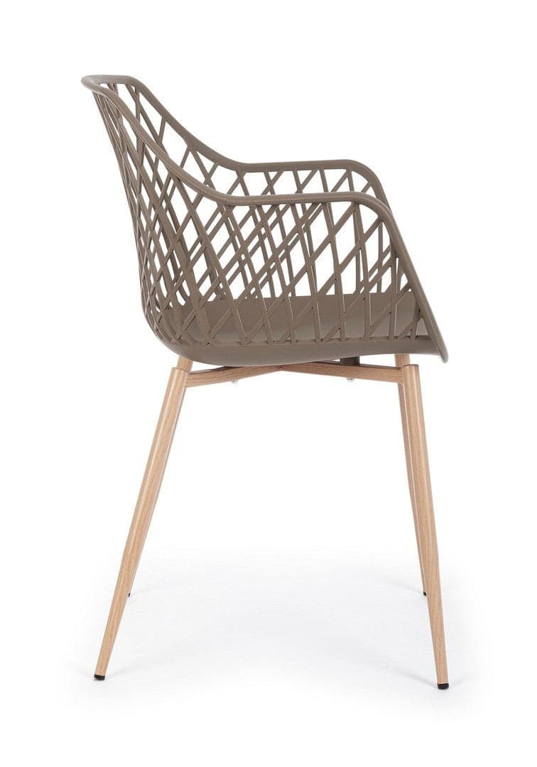 Sedia "Optik" con gambe in acciaio verniciate, per arredo interno 58 x 54 x h 85,5 cm in Sedie Decor Space - Altamura, commercioVirtuoso.it