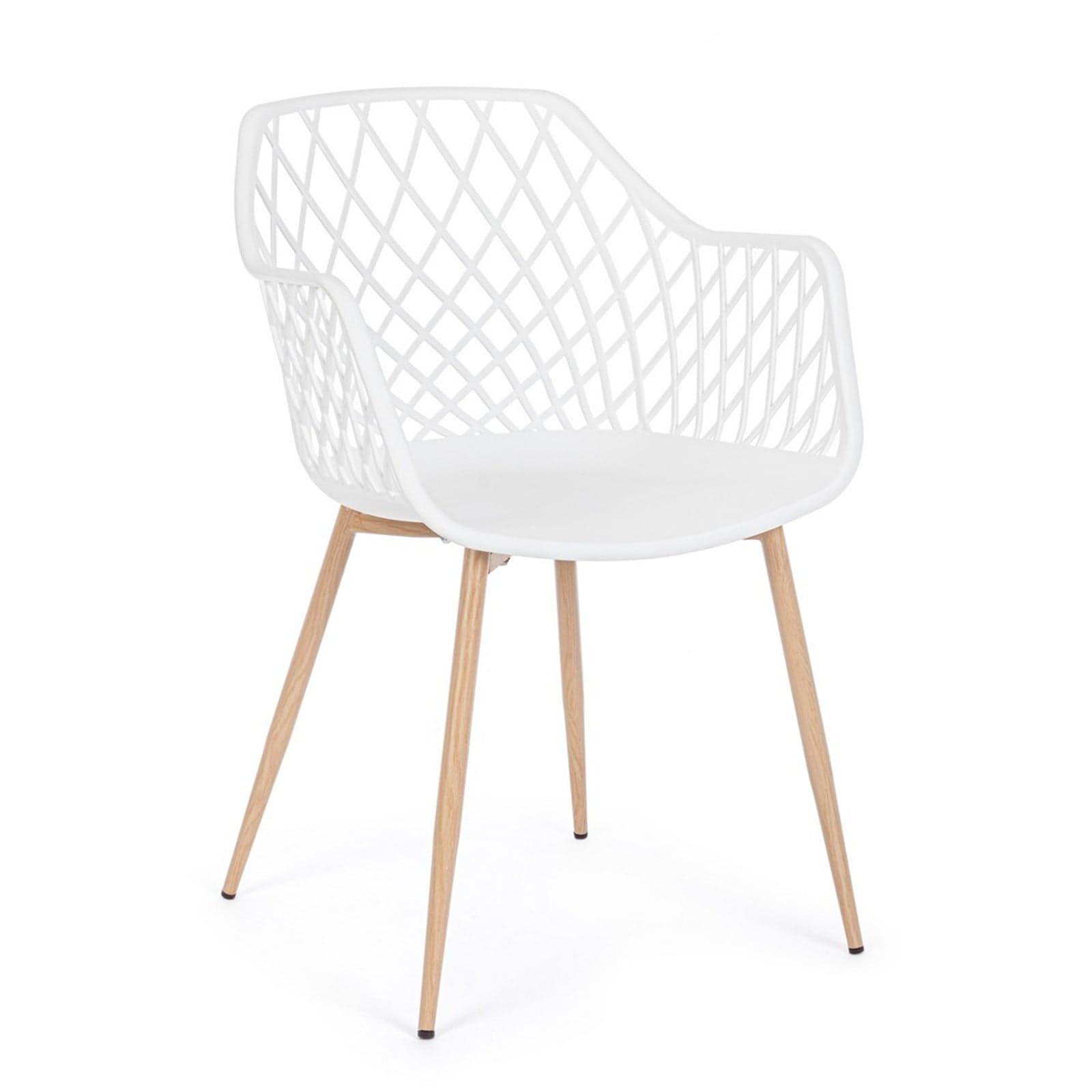 Sedia "Optik" con gambe in acciaio verniciate, per arredo interno 58 x 54 x h 85,5 cm in Sedie Decor Space - Altamura, commercioVirtuoso.it