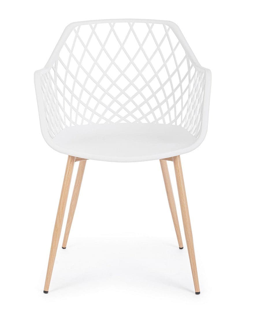 Sedia "Optik" con gambe in acciaio verniciate, per arredo interno 58 x 54 x h 85,5 cm in Sedie Decor Space - Altamura, commercioVirtuoso.it
