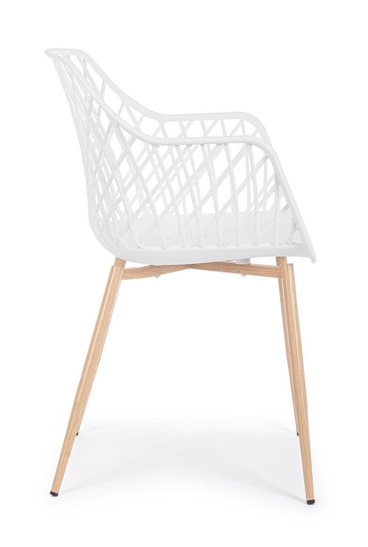 Sedia "Optik" con gambe in acciaio verniciate, per arredo interno 58 x 54 x h 85,5 cm in Sedie Decor Space - Altamura, commercioVirtuoso.it