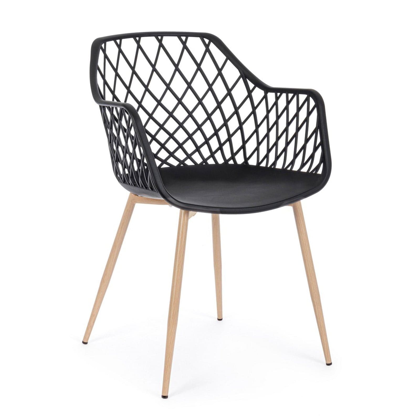 Sedia "Optik" con gambe in acciaio verniciate, per arredo interno 58 x 54 x h 85,5 cm - 23