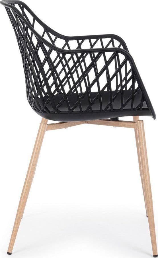 Sedia "Optik" con gambe in acciaio verniciate, per arredo interno 58 x 54 x h 85,5 cm - 27