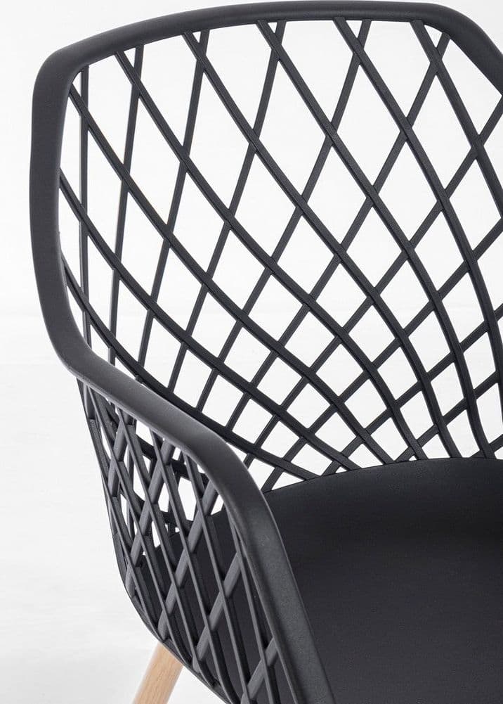 Sedia "Optik" con gambe in acciaio verniciate, per arredo interno 58 x 54 x h 85,5 cm - 28