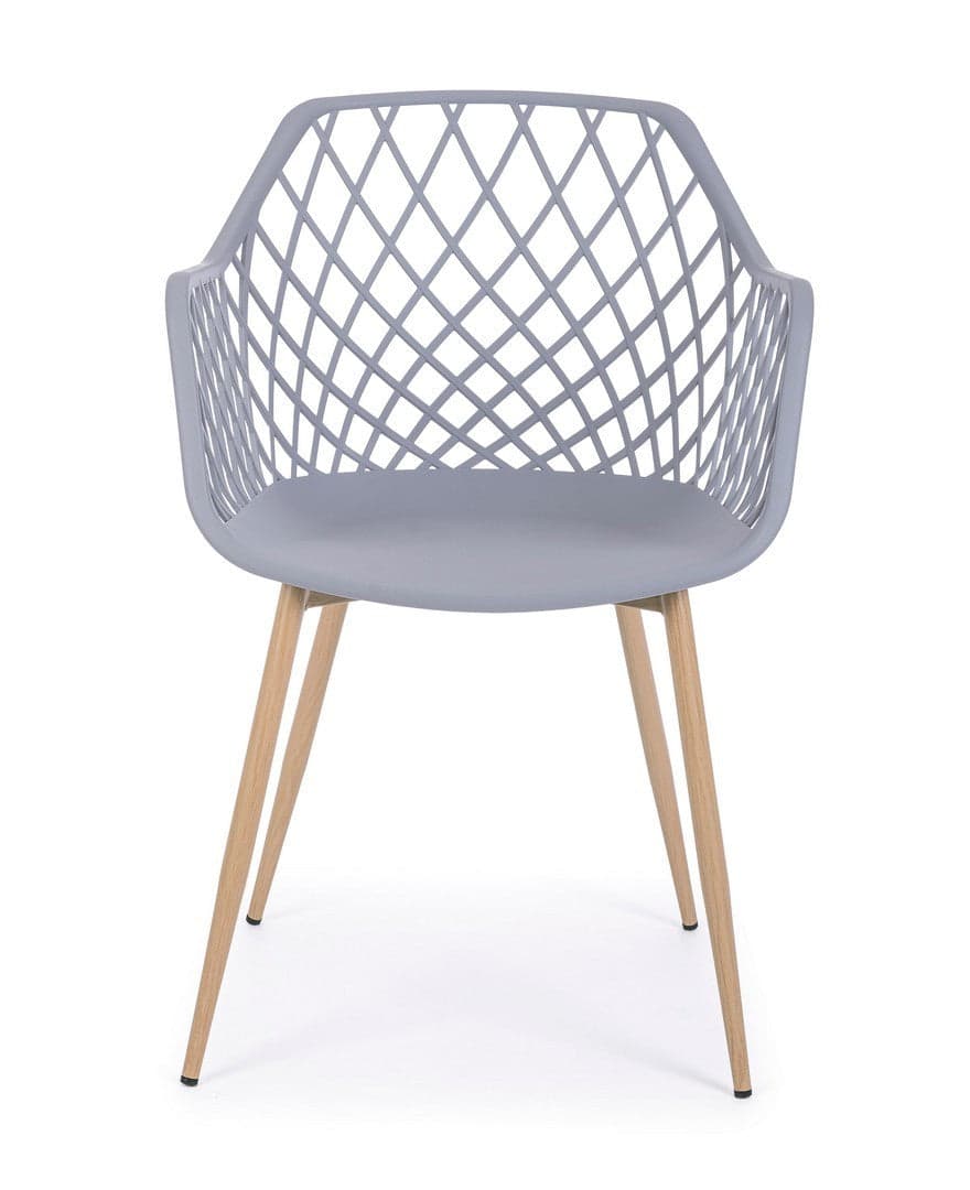 Sedia "Optik" con gambe in acciaio verniciate, per arredo interno 58 x 54 x h 85,5 cm - 33