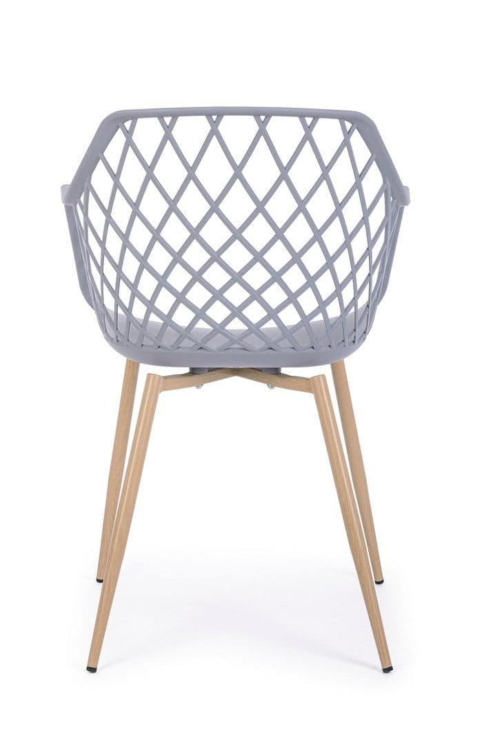 Sedia "Optik" con gambe in acciaio verniciate, per arredo interno 58 x 54 x h 85,5 cm - 34